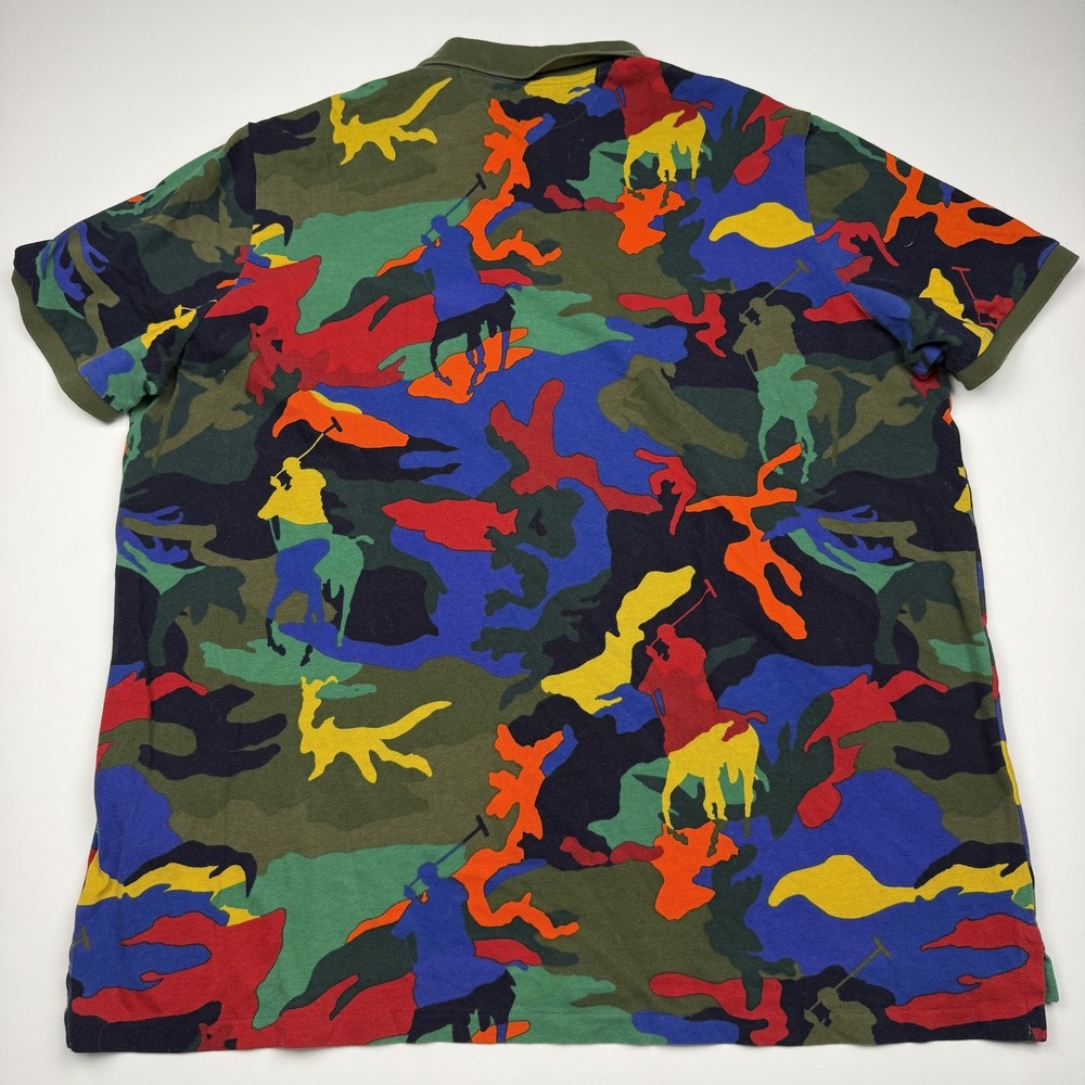 Polo Ralph Lauren Polo Shirt Mens 2XL Multicolor Camo Polo Player Classic Fit - Picture 6 of 7